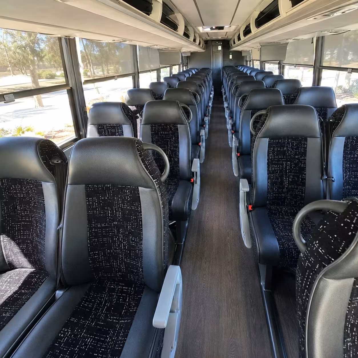 merced charter bus interior