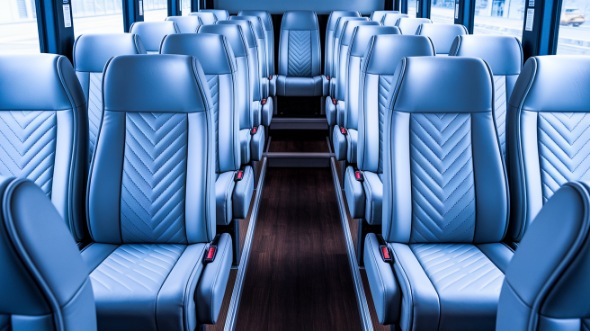 merced 28 passenger minibus inside