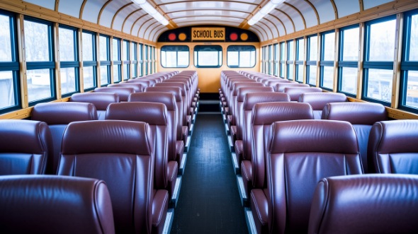 merced school bus rental inside
